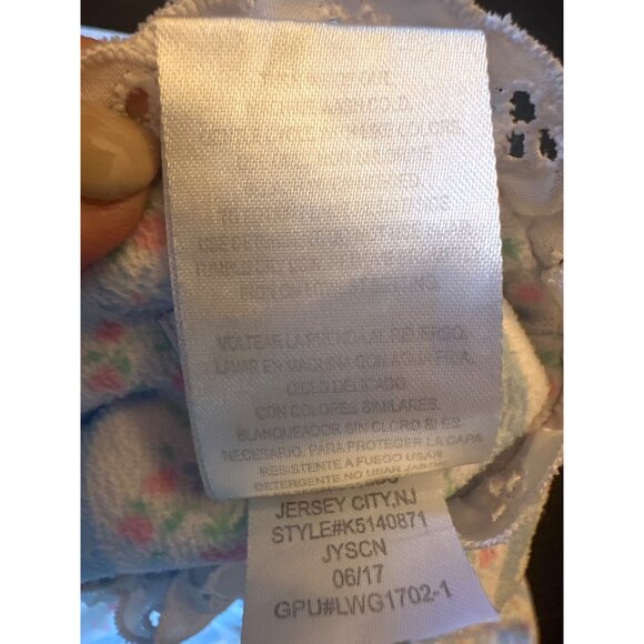 Lanz Nightgown Floral Striped Pattern Lace Trim Long Sleeve Girls Size M (7/8) - Picture 5 of 6